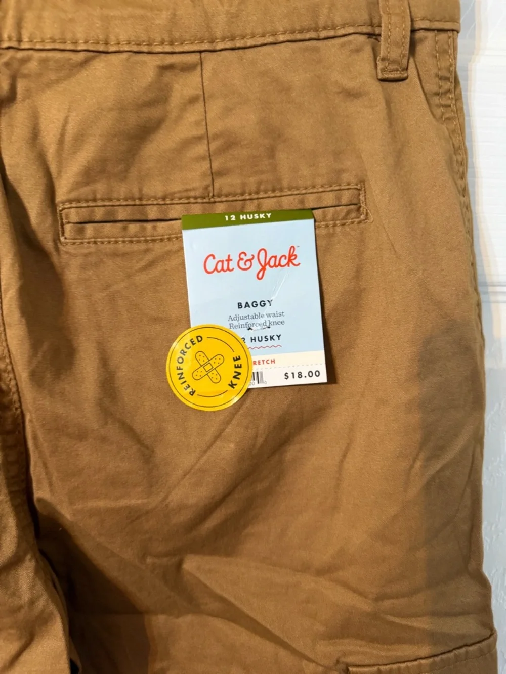 Cat & Jack Kids Cargo Pants in Brown boys 12 husky